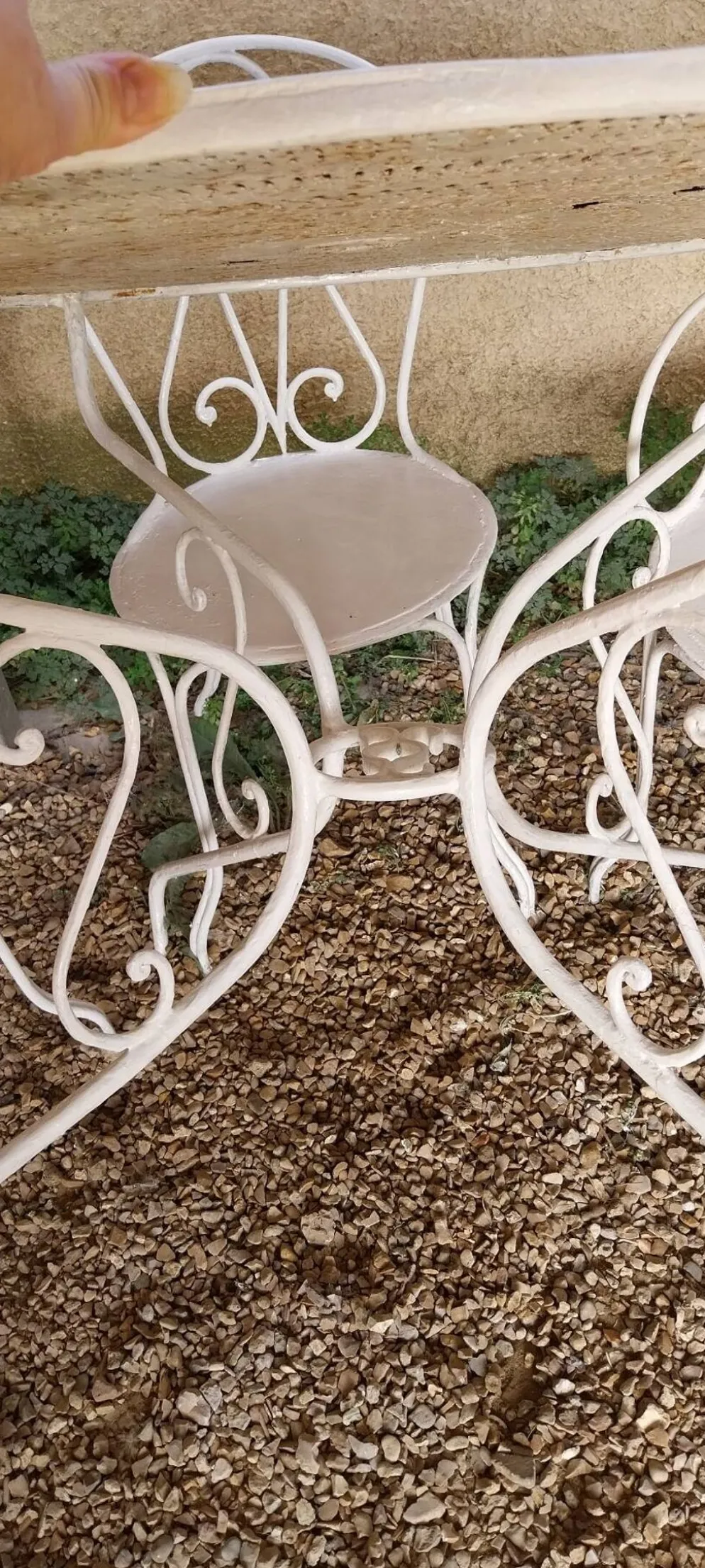 Salon de jardin ancien en fer forgé