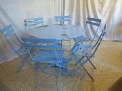 salon de jardin bleu