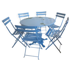 salon de jardin bleu