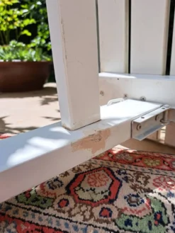Salon de jardin bois blanc vintage