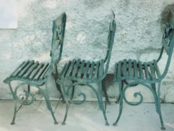 Salon de jardin 6 chaises dit de Vichy ? Art nouveau 1880 ?