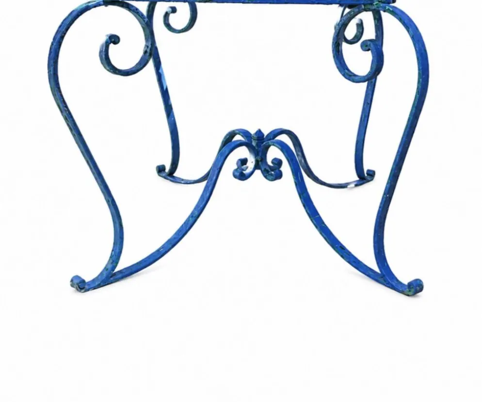 Salon de jardin en fer forgé ancien (table et chaises)