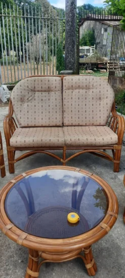 Salon de jardin en rotin
