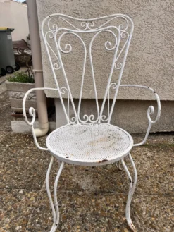 salon de jardin métal tête a tête vintage