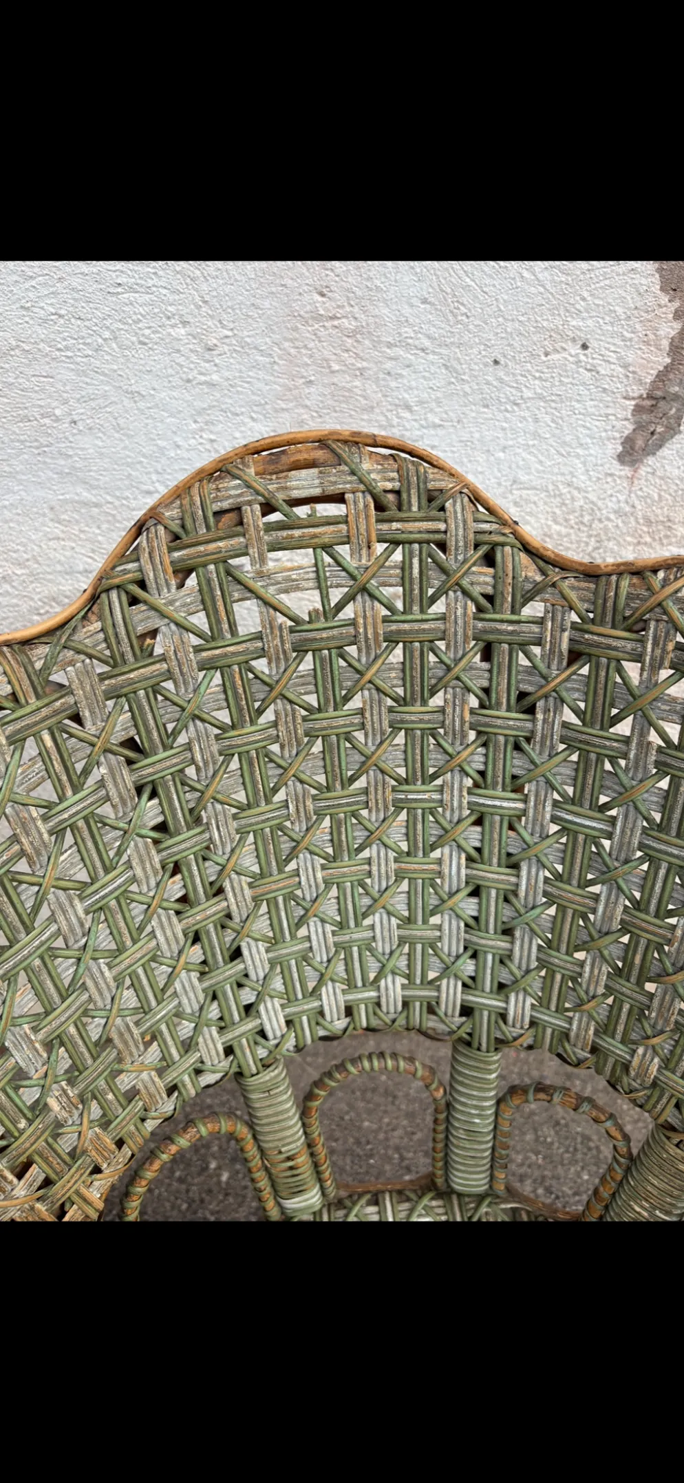 Salon de jardin osier 1920