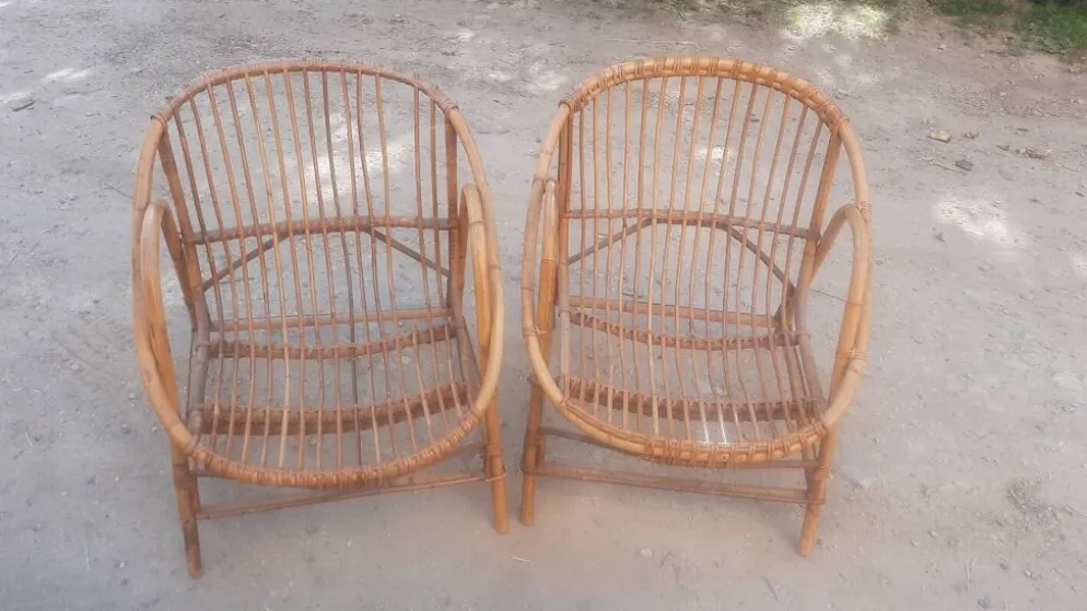 Salon de jardin rotin et bambou
