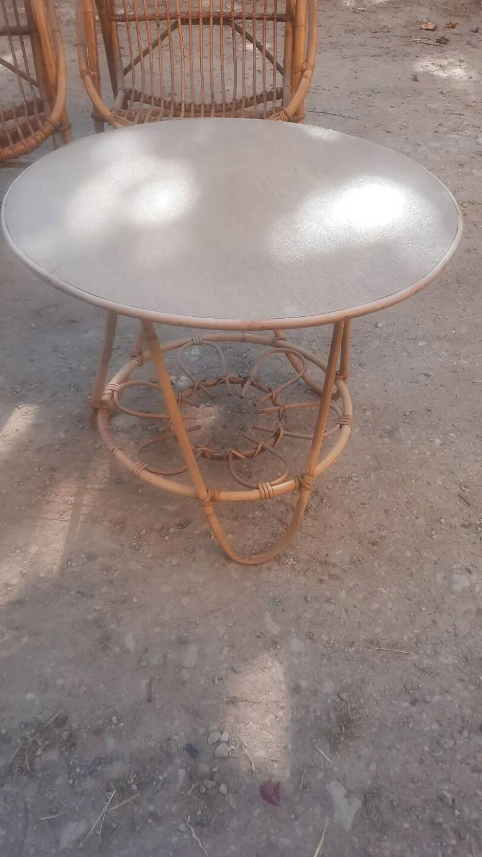 Salon de jardin rotin et bambou