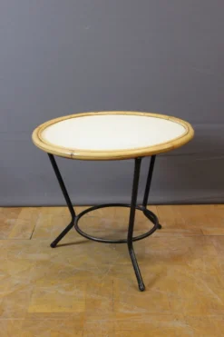 Salon en rotin et fer laqué noir par Rohe Noordwole vers 1950