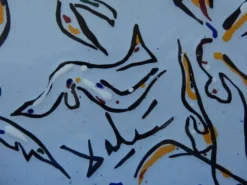 Salvador Dali : La nuit des oiseaux, céramique originale signée