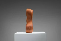 Sculpture abstraite avec des courbes organiques fluides.