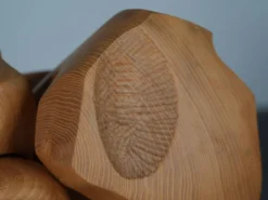 Sculpture abstraite organique en bois par Joop van Bergen, Pays-Bas, années 1980.