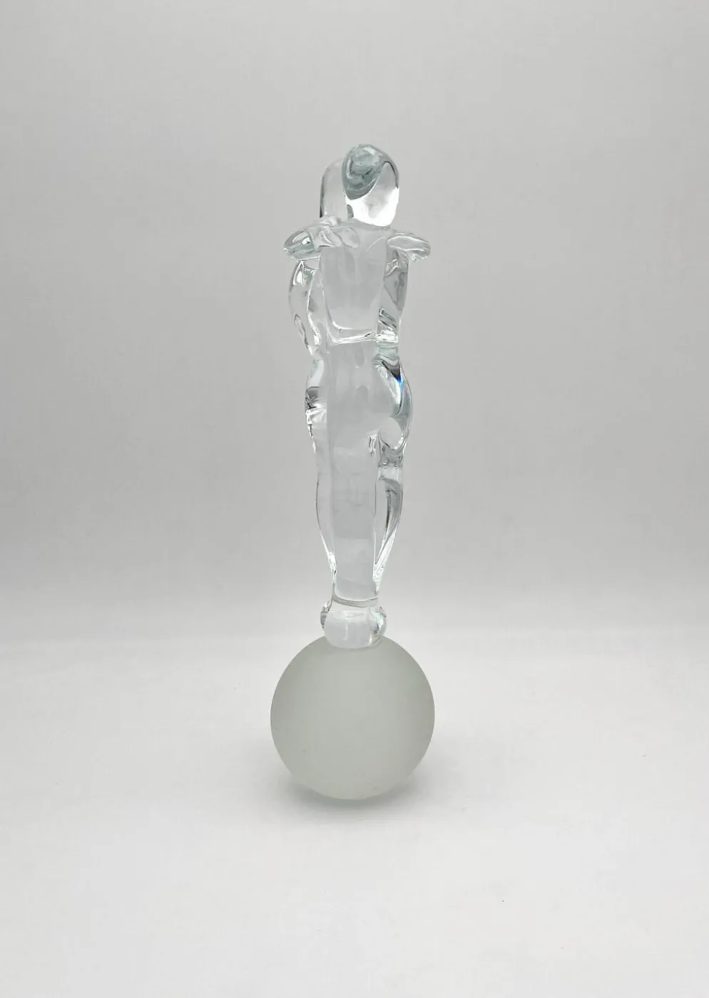Sculpture Amoureux Verre Massif Murano 2000 Signée Mathis Zane