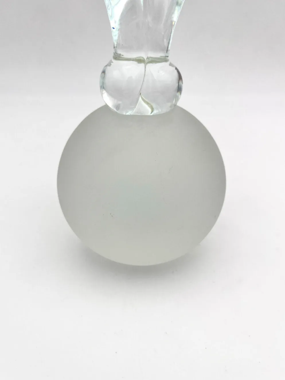 Sculpture Amoureux Verre Massif Murano 2000 Signée Mathis Zane