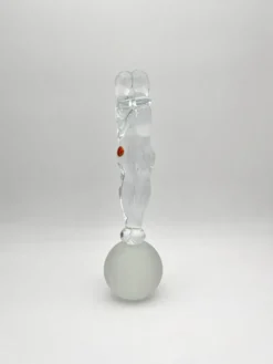 Sculpture Amoureux Verre Massif Murano 2000 Signée Mathis Zane