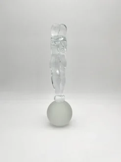 Sculpture Amoureux Verre Massif Murano 2000 Signée Mathis Zane