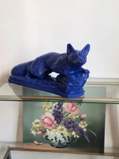Sculpture années 50 bleu Klein