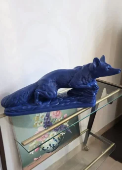 Sculpture années 50 bleu Klein
