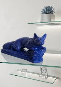Sculpture années 50 bleu Klein
