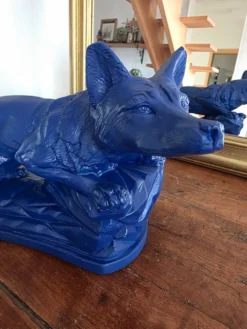 Sculpture années 50 bleu Klein