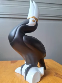 Sculpture art déco toucan de Jaroslav Ježek pour Royal Dux, œuvre en p