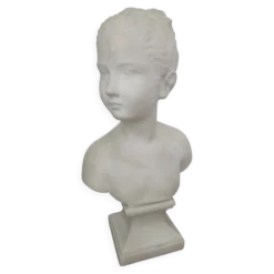 Sculpture buste de Louise Brongniart en marbre d'après Jean-Antoine Houdon