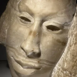 Sculpture buste en marbre, "Visage de femme" Georg Glaser, circa 1980