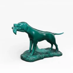 Sculpture Chien de Chasse au Canard - Art Déco - J. MIGNOT - Saint-Clément