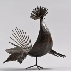 Sculpture coq par Michel Anasse, France vers 1960