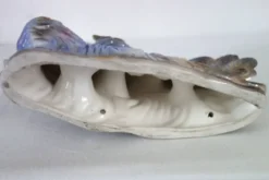 Sculpture céramique italienne 2 paons, années 1960