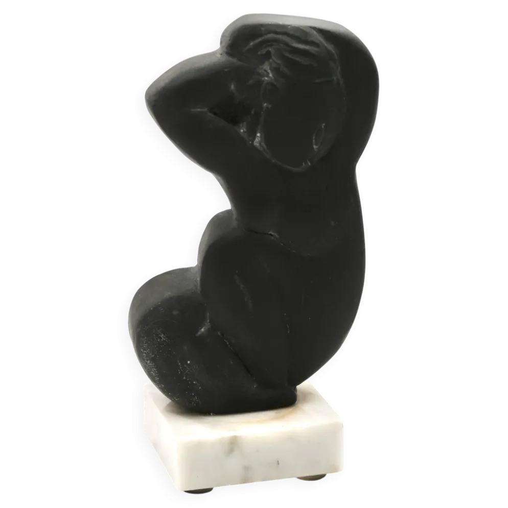 Sculpture d'après Amedeo Modigliani, femme nue signée A Crespelle
