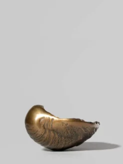 Sculpture de bol en coquillage en bronze antique