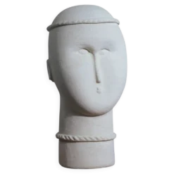 Sculpture de femme moderniste en grès, années 1980