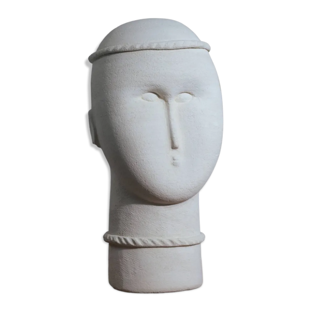Sculpture de femme moderniste en grès, années 1980