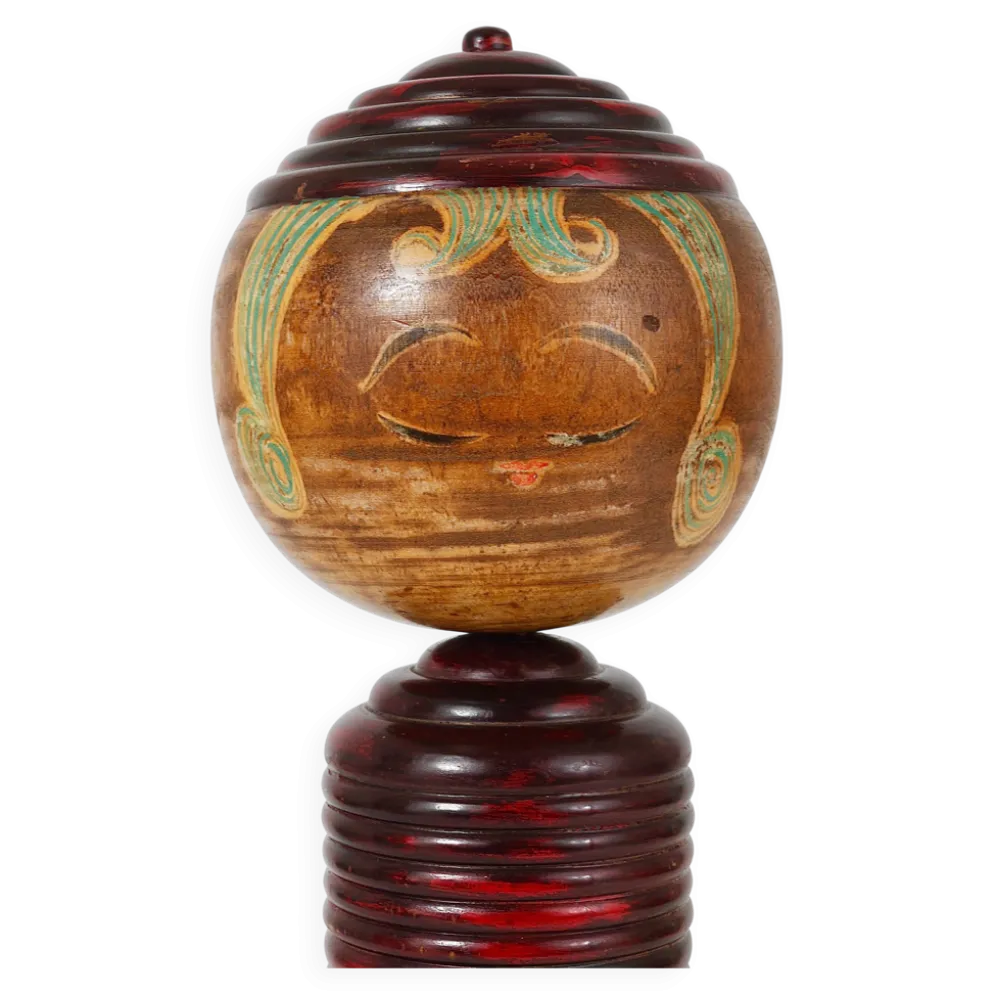Sculpture de poupée Kokeshi décorative du nord du Japon, peinte à la main, signée