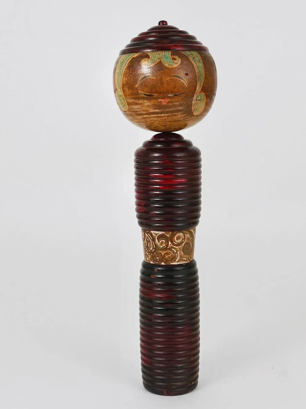 Sculpture de poupée Kokeshi décorative du nord du Japon, peinte à la main, signée