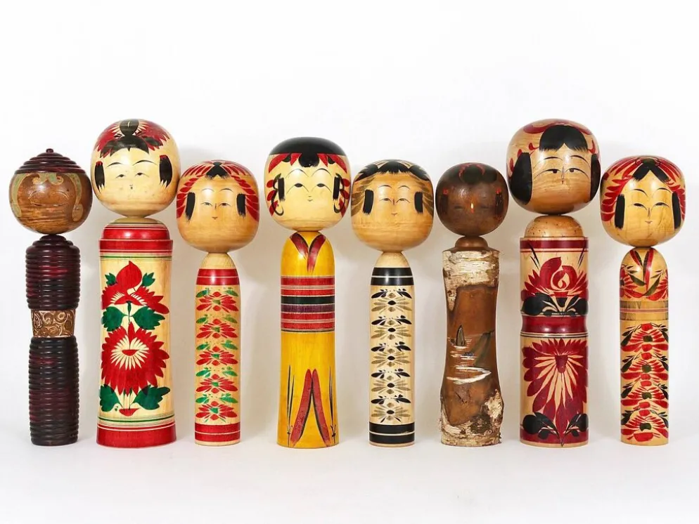 Sculpture de poupée Kokeshi décorative du nord du Japon, peinte à la main