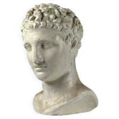 Sculpture de tête d'Hermès en plâtre