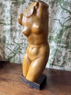 Sculpture de Vénus en plâtre vintage