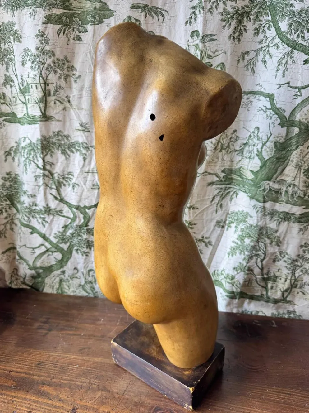 Sculpture de Vénus en plâtre vintage
