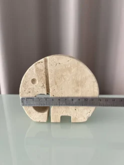 Sculpture d'éléphant en travertin Fratelli Mannelli / Porte-lettres