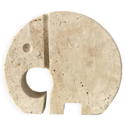 Sculpture d'éléphant en travertin Fratelli Mannelli / Porte-lettres