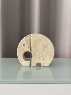 Sculpture d'éléphant en travertin Fratelli Mannelli / Porte-lettres