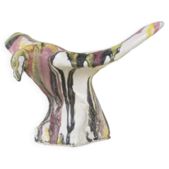 Sculpture d'oiseau en céramique, design italien, années 1970, fabricant : F. Ferroni