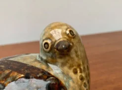Sculpture d'oiseau en poterie d'atelier danoise du milieu du siècle de Søholm, années 1960
