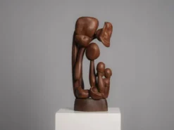 Sculpture en bois floral organique, Pays-Bas, années 1970