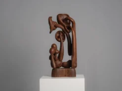 Sculpture en bois floral organique, Pays-Bas, années 1970