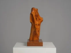 Sculpture en bois organique par H. Hinfelaar, Pays-Bas, années 1980.