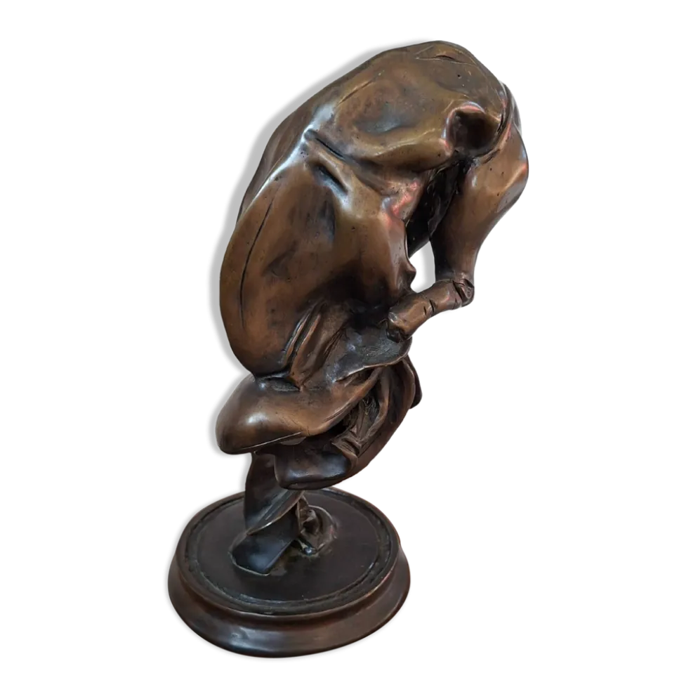 Sculpture en bronze : "Cheval en torsion" - Camillo Catelli