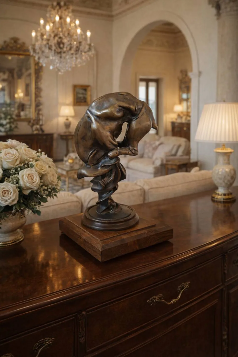 Sculpture en bronze : "Cheval en torsion" - Camillo Catelli