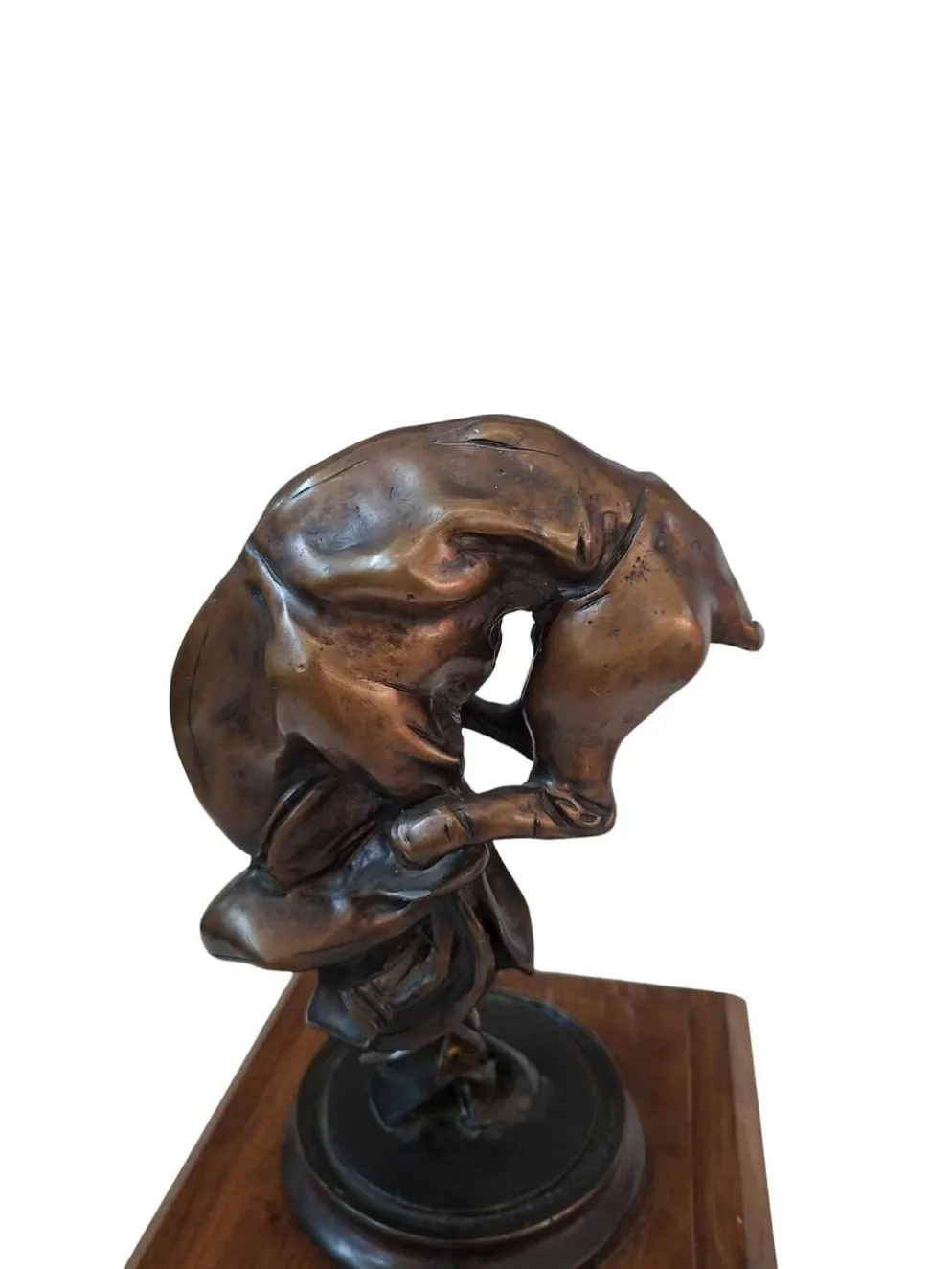 Sculpture en bronze : "Cheval en torsion" - Camillo Catelli